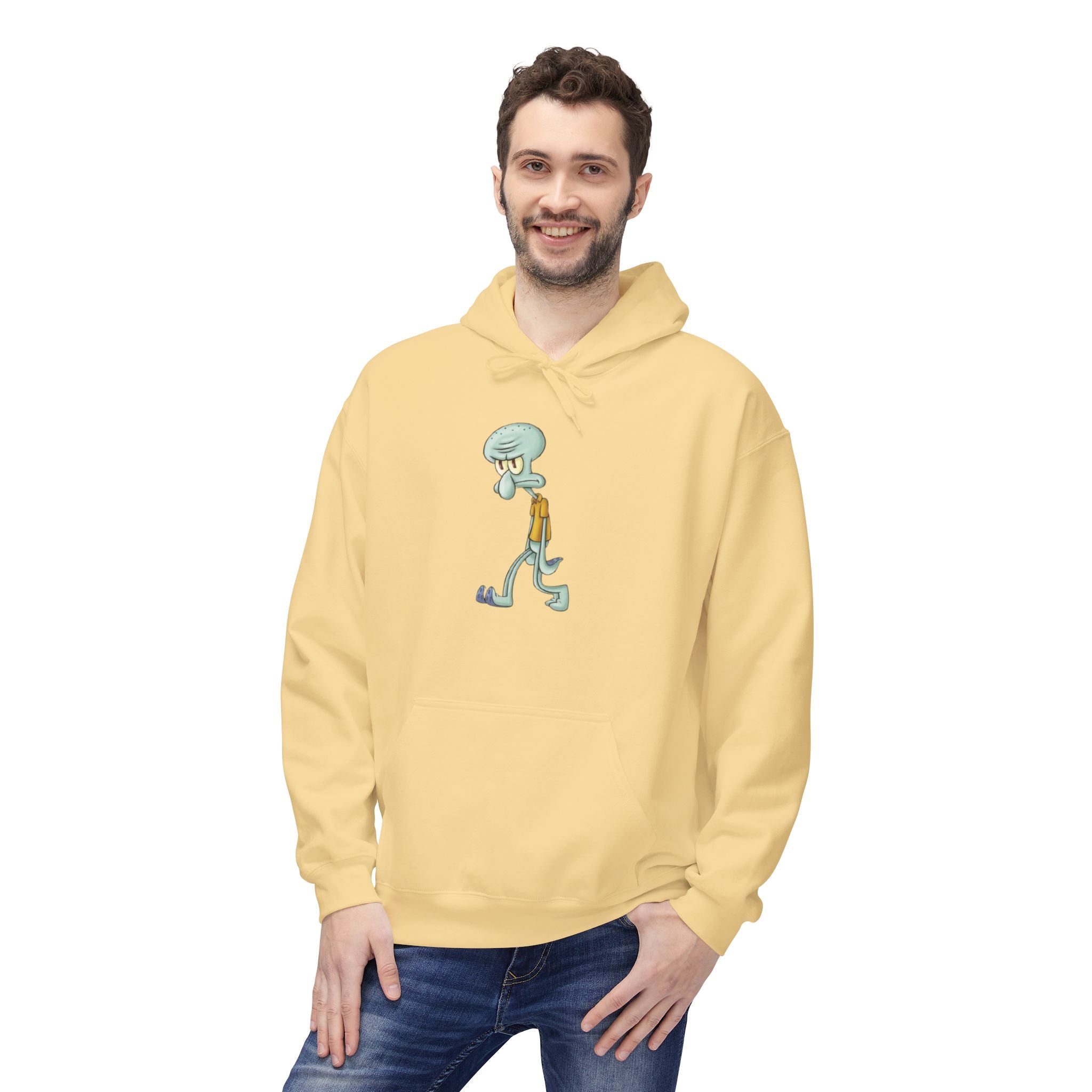 Squidward Walking Hoodie – Funny Cartoon SpongeBob Character Pullover