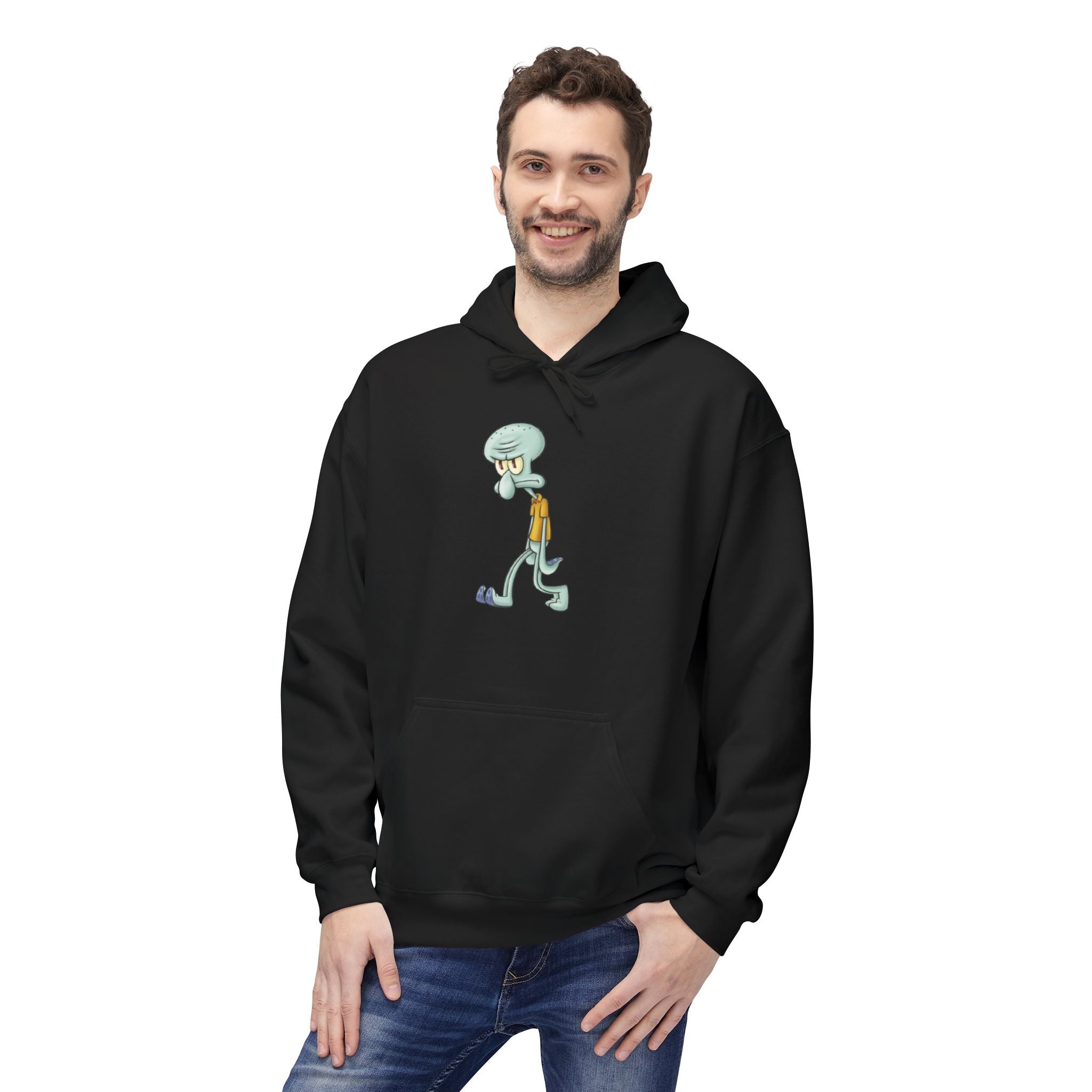 Squidward Walking Hoodie – Funny Cartoon SpongeBob Character Pullover