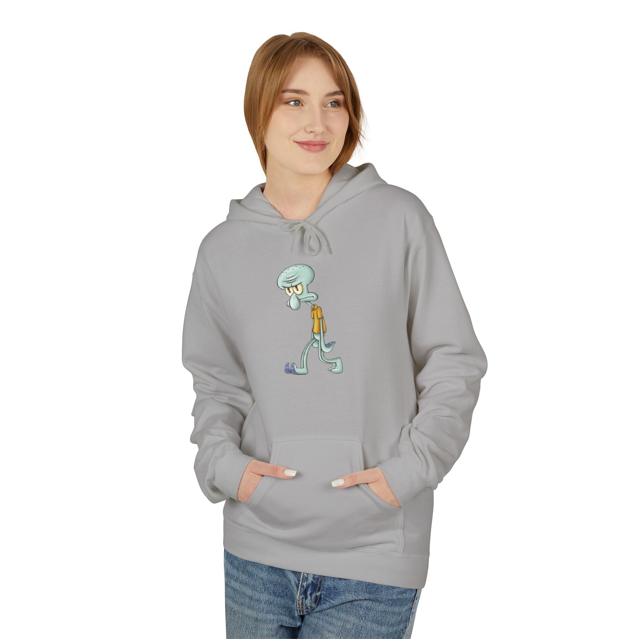 Squidward Walking Hoodie – Funny Cartoon SpongeBob Character Pullover