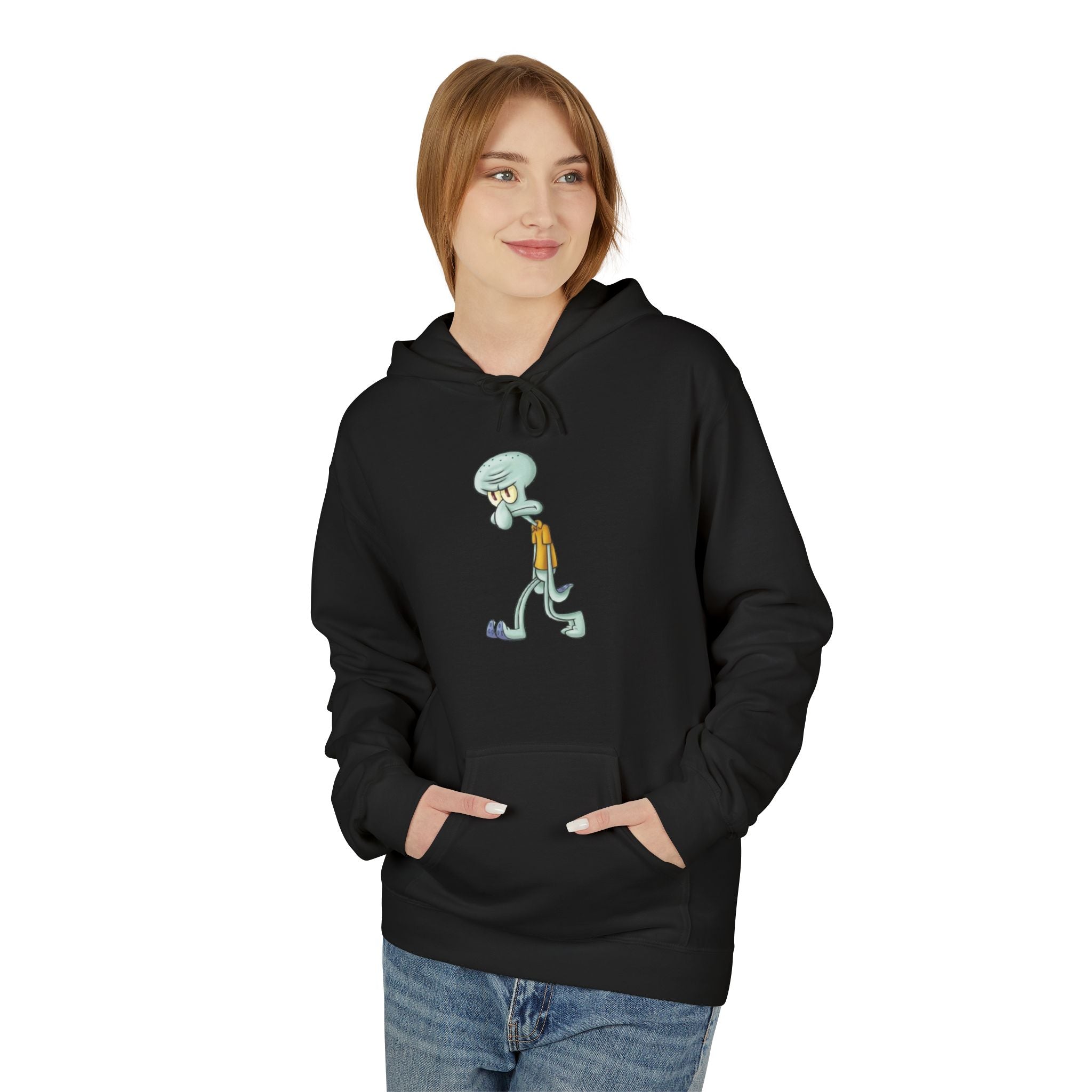 Squidward Walking Hoodie – Funny Cartoon SpongeBob Character Pullover