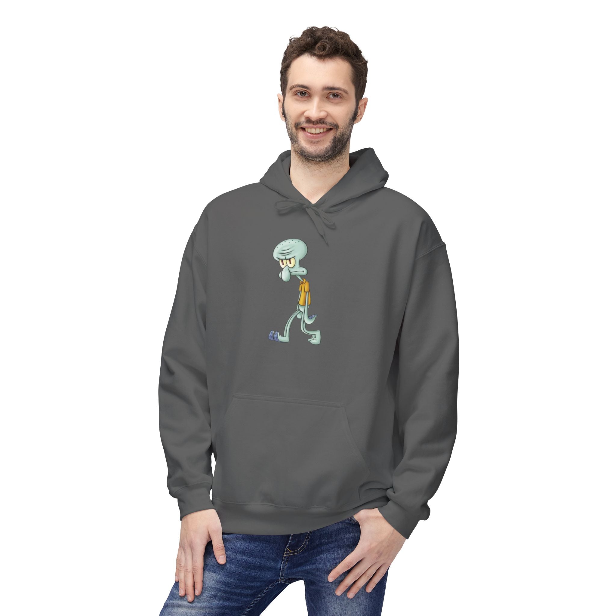 Squidward Walking Hoodie – Funny Cartoon SpongeBob Character Pullover