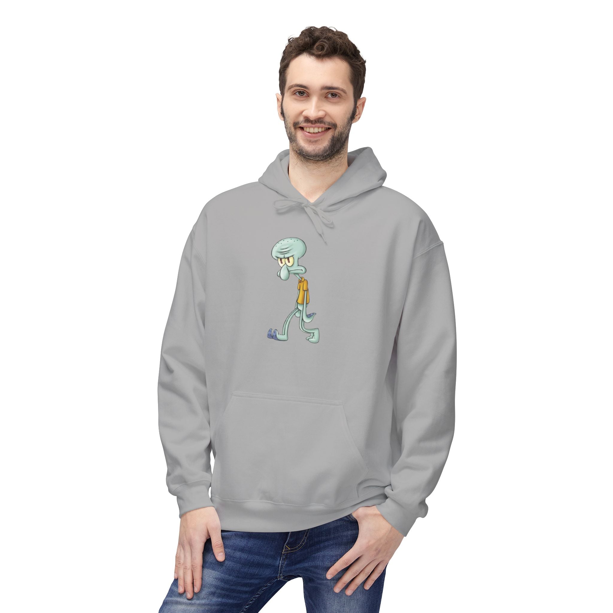 Squidward Walking Hoodie – Funny Cartoon SpongeBob Character Pullover