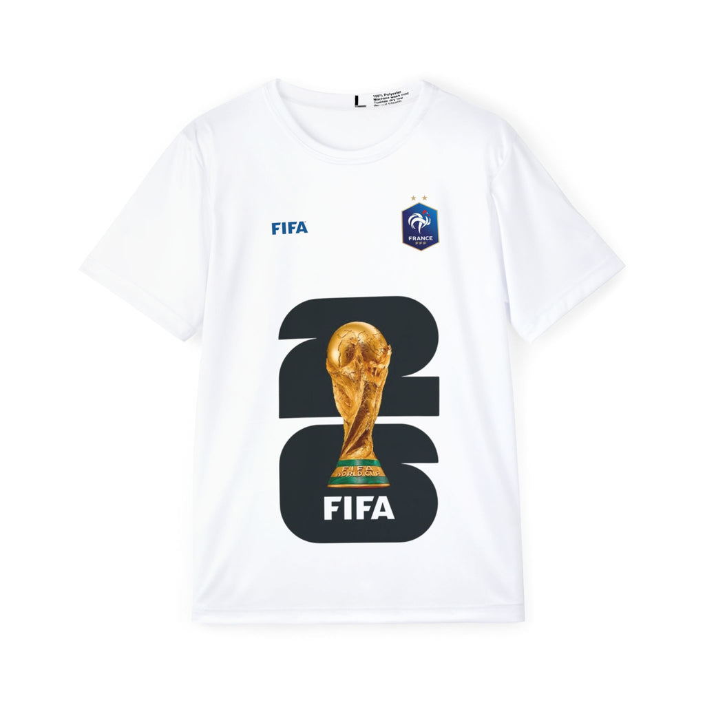 FIFA World Cup 2026 Jersey – Men's White Soccer T-Shirt with Trophy Graphic