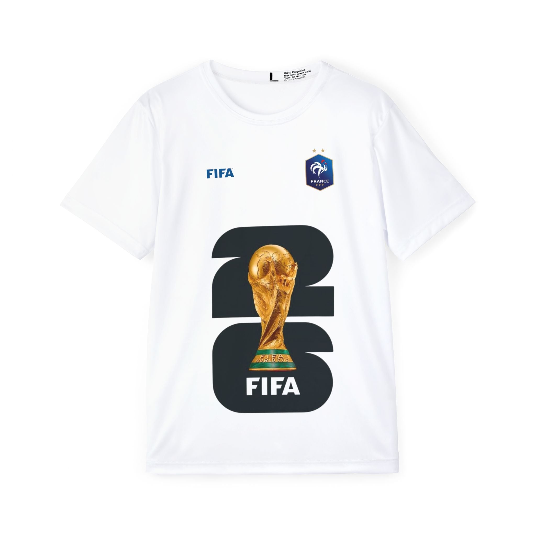 FIFA World Cup 2026 Jersey – Men's White Soccer T-Shirt with Trophy Graphic