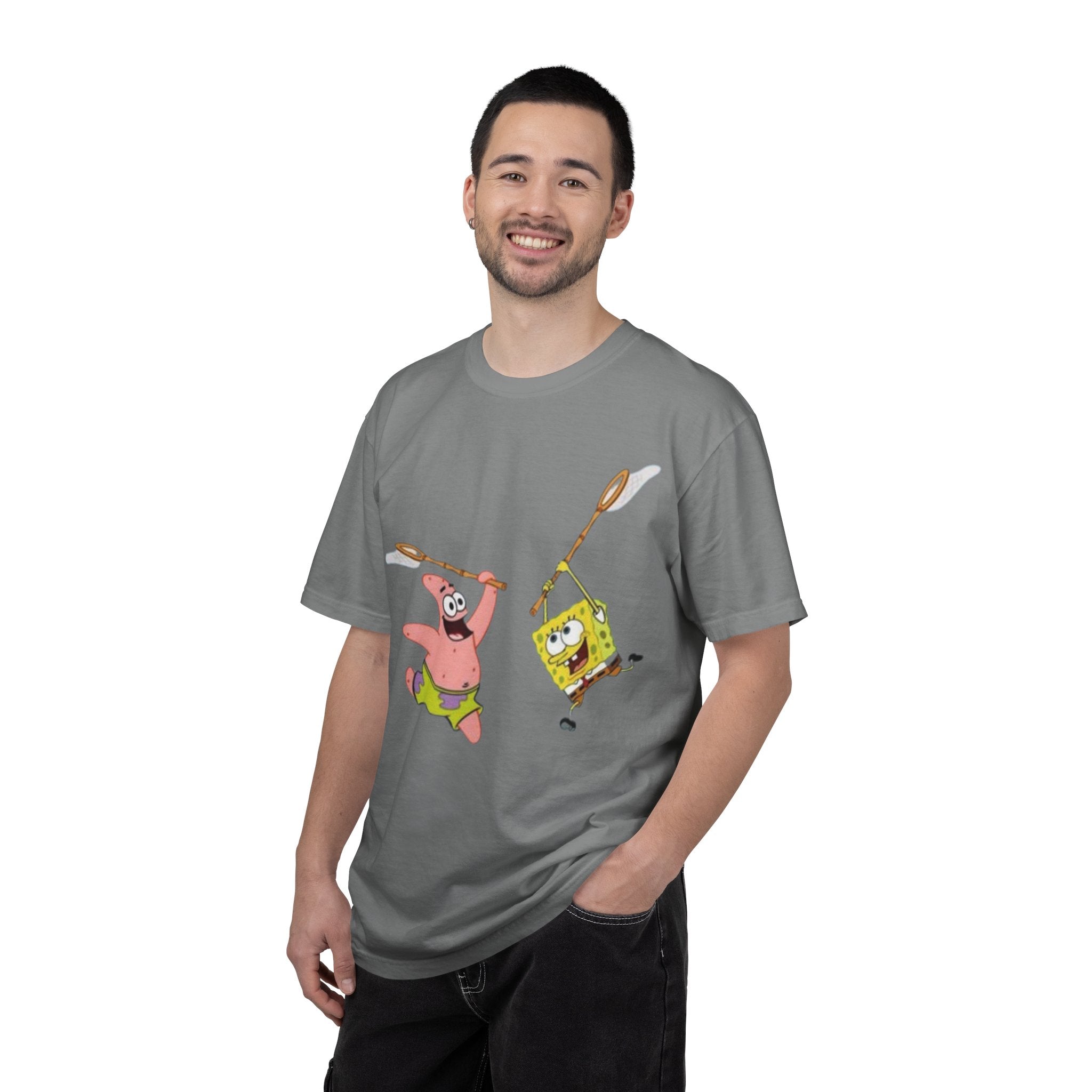 Spongebob and Patrick Jellyfishing Graphic T-Shirt
