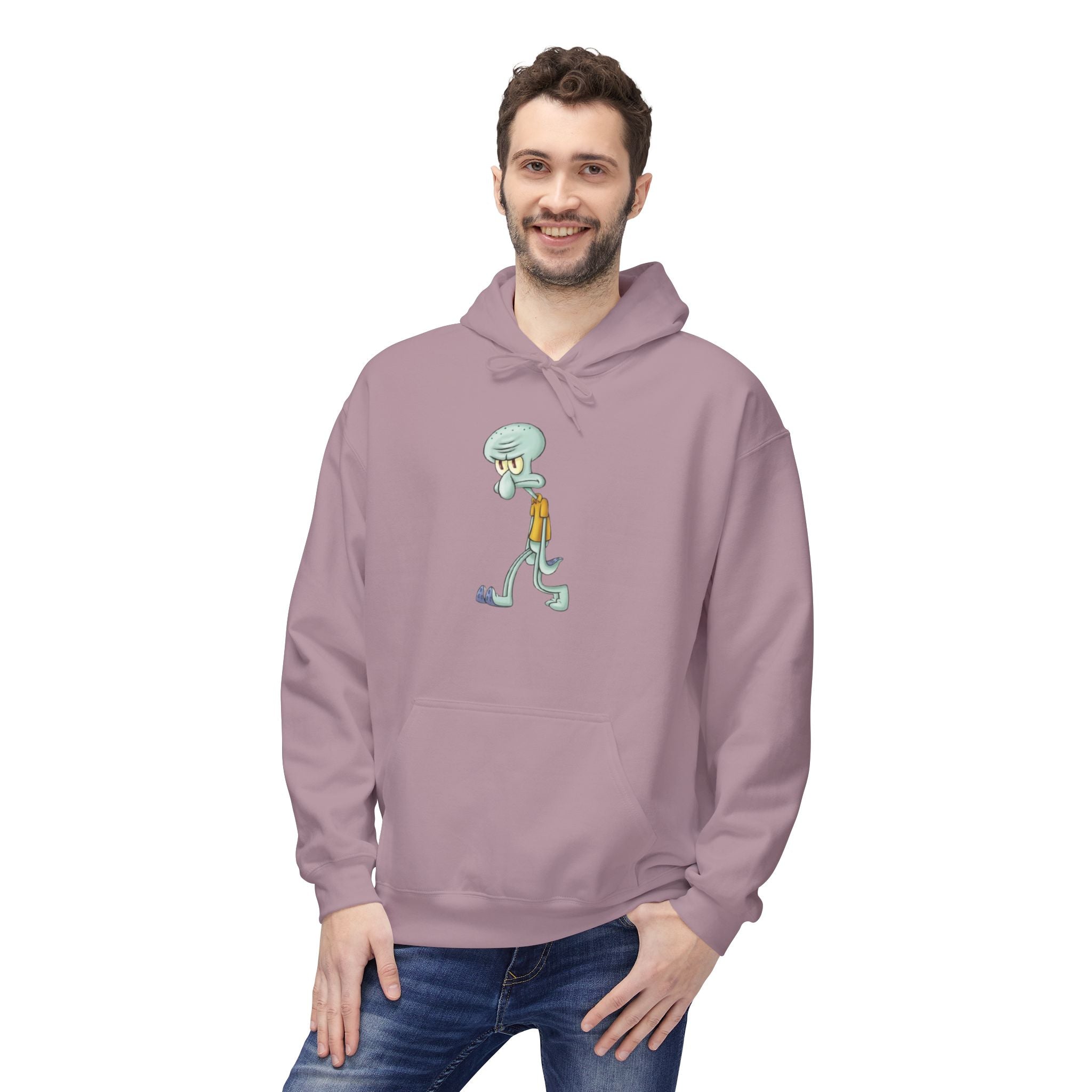 Squidward Walking Hoodie – Funny Cartoon SpongeBob Character Pullover