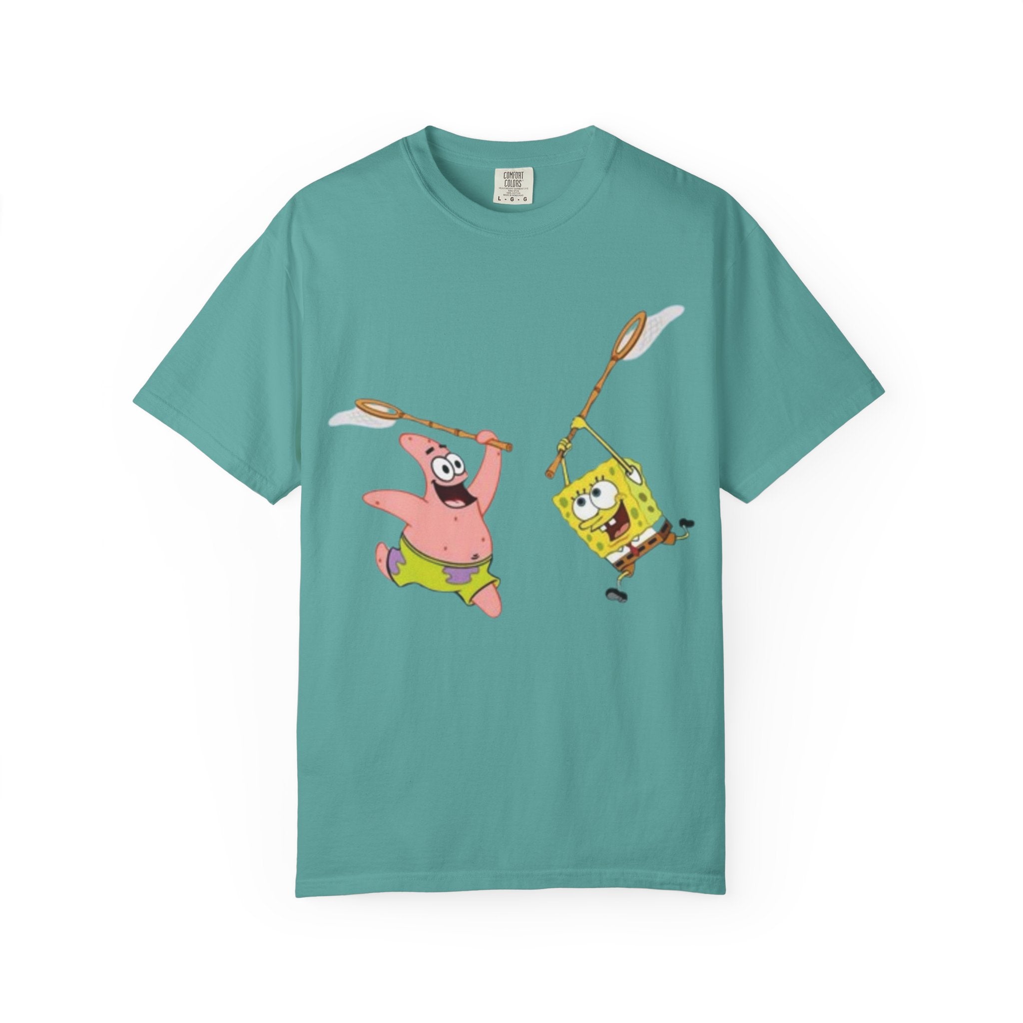 Spongebob and Patrick Jellyfishing Graphic T-Shirt