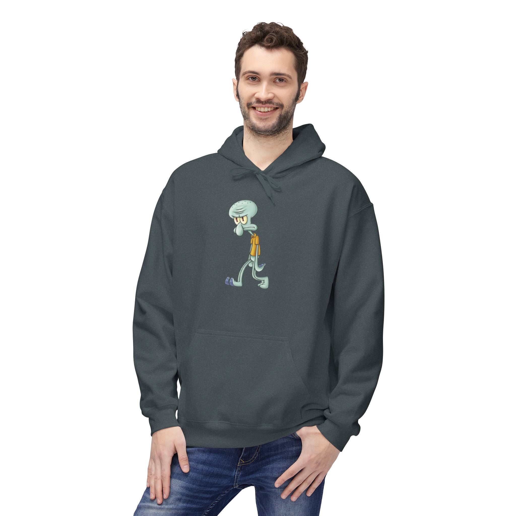 Squidward Walking Hoodie – Funny Cartoon SpongeBob Character Pullover