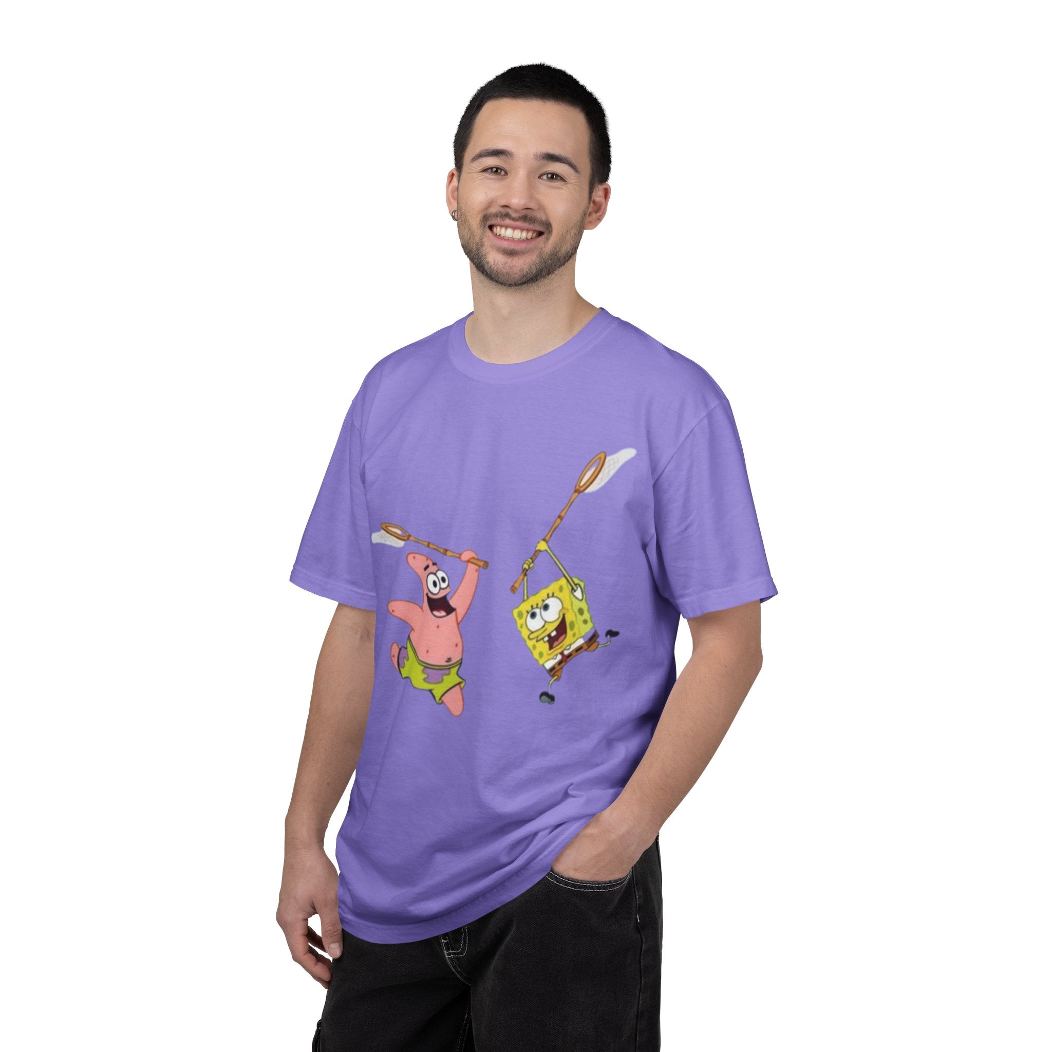 Spongebob and Patrick Jellyfishing Graphic T-Shirt